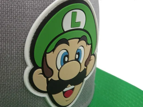 Vista 3 de BIOWORLD Nintendo Super Mario Bros - Gorra Snapback con logotipo de goma Luigi