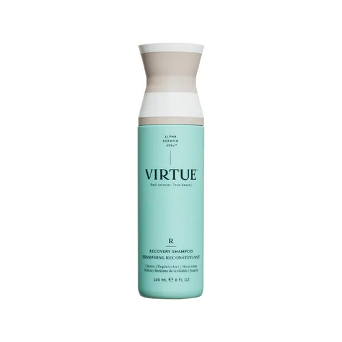 Vista 10 de VIRTUE Champú de recuperación sin sulfato con queratina y aceite de semilla de baobab para cabello dañado, color seguro