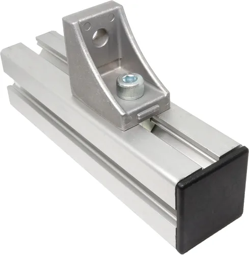 Vista 5 de uxcell Tapa de extrusión de aluminio cuadrada de plástico estándar Negro 1.772x1.772 in 20pcs