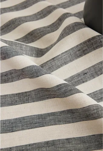 Vista 6 de Solino Home Sorrento - Juego de 4 manteles individuales de lino 100% lino puro, 14 x 19 pulgadas, color negro y natural, para otoño