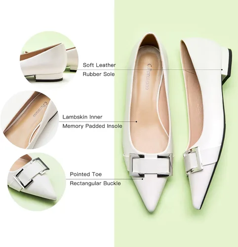 Vista 4 de C.Paravano Zapatos planos para mujer Zapatos planos de cuero para mujer Zapatos planos para mujer Zapatos planos de ballet para mujer Zapatos
