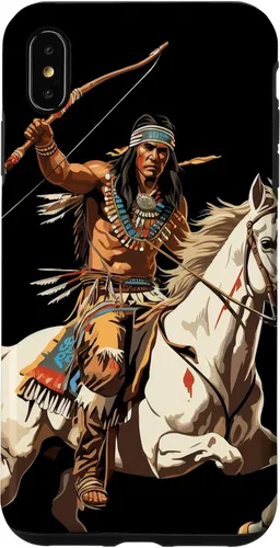 Vista 11 de Funda para iPhone 16 nativo americano jefe indio caballero guerrero Cherokee