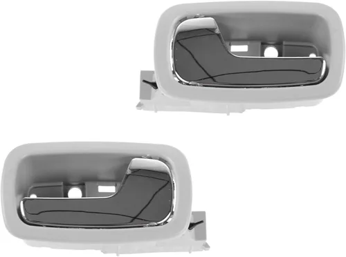 Vista 30 de TRQ Juego de 2 manijas de puerta interior trasera cromada y cachemira para Chevy GMC
