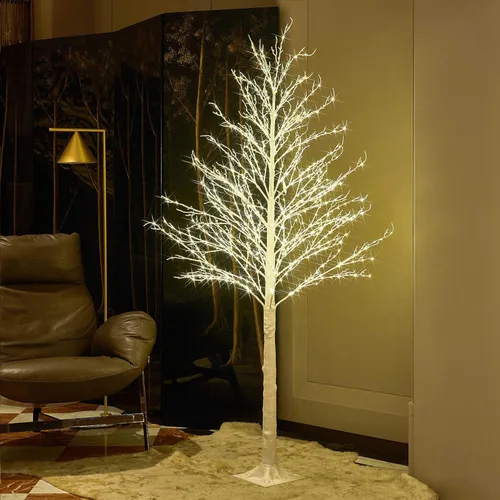 Vista 7 de LITBLOOM Árbol Marrón Iluminado Enchufable 430 Luces LED de Hadas 4 Pies, Árbol de Ramitas con Luces para Interior Exterior Hogar Habitación