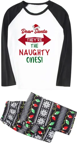 Vista 2 de Pijamas de Navidad para la familia, pijamas de Navidad a juego de manga larga para la familia, ropa de dormir de Navidad de manga larga