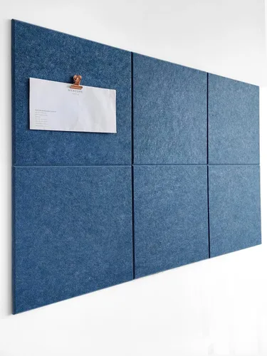 Vista 21 de Tabla de corcho alternativa de 24 x 36 pulgadas, paquete de 6 azulejos de pared de fieltro con pestañas adhesivas extraíbles seguras, tableros