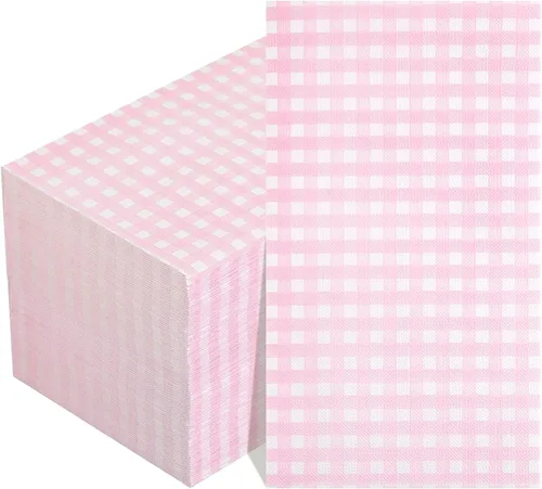 Vista 10 de WDF Paquete de 150 servilletas de papel azul bebé, 3 capas, desechables, color azul y blanco, servilletas de cena de invitados de papel para baño