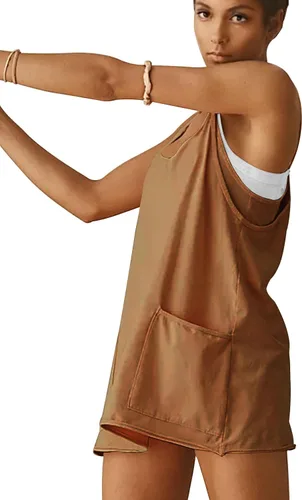 Vista 4 de Vestido atlético para mujer con pantalones cortos incorporados, mini vestido de entrenamiento deportivo para golf, verano 2024