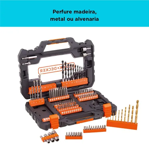 Vista 2 de BLACK+DECKER A7230-XJ 104 Juego de piezas de taladro de fácil agarre - negro (1 pieza)