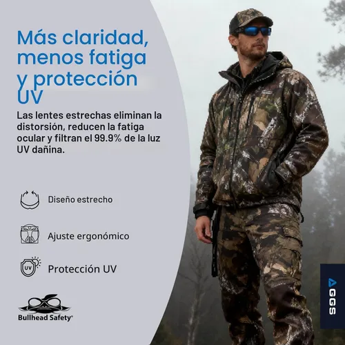 Vista 6 de Bullhead Safety Dorado - Lentes de seguridad con doble lente, ANSI Z87+, lentes de luz azul con protección contra la luz UV y revestimiento marco
