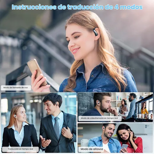Vista 3 de Auriculares de traducción AI en tiempo real 144 idiomas, 3 en 1 OWS