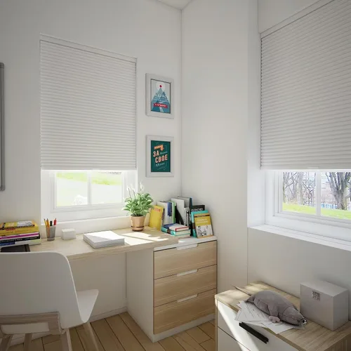 Vista 6 de Changshade Persianas celulares para puerta, persianas opacas sin cordón, con forma de acordeón de abeja, oscurecimiento de la habitación, celda
