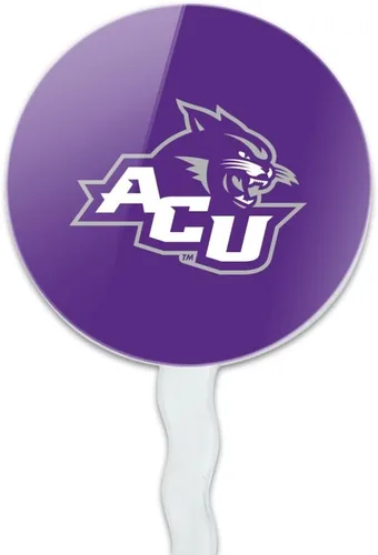 Vista 2 de GRAPHICS & MORE Abilene Christian Primary Logo Cupcake Picks Toppers Decoración Set de 6