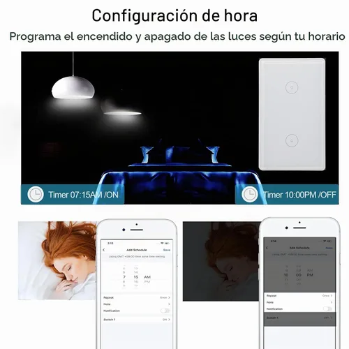 Vista 9 de Zigbee Smart Touch - Interruptor de luz de pared, control de aplicación/voz, visión nocturna, requiere puerta de enlace Tuya