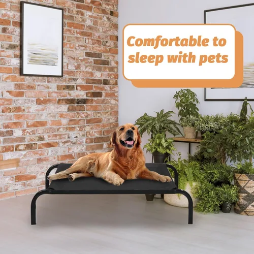 Vista 7 de Ipetboom Cama para mascotas de malla para gatos, hamaca transpirable para mascotas, hamaca elevada para perros, cubierta elevada para gatos