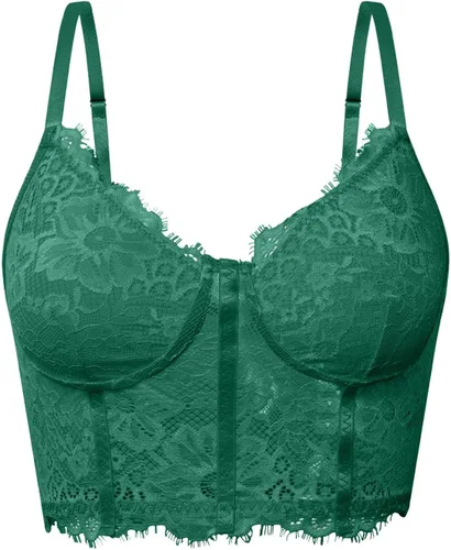 Vista 3 de Tops de corsé para mujer, sexy, con encaje floral, con mangas florales, sexy, para salir, fiesta, club, verano, moda, Y2K