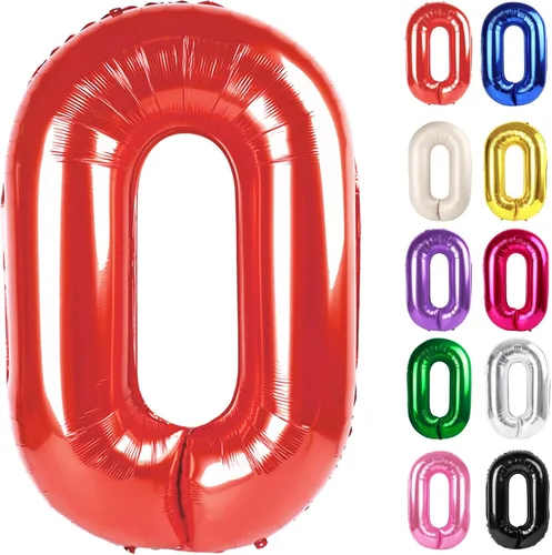 Vista 50 de Globo negro del número 0 de 40 pulgadas – globo número 0, decoraciones