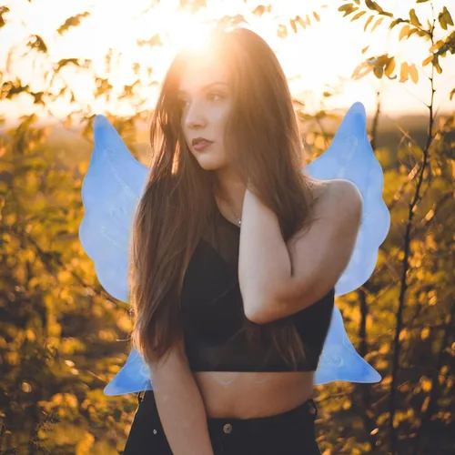 Vista 4 de Fishdown Butterfly Fairy Wings for Girls Dress Up Wings for Party Halloween Costume Birthday Cosplay Big Wings