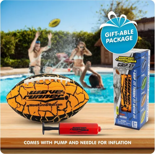 Vista 6 de Wave Runner Grip It, tamaño 9.25 pulgadas, fútbol acuático, juguetes de playa, juegos para niños al aire libre para verano, juguetes de piscina