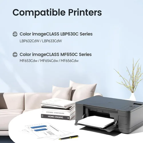 Vista 2 de XJI 067H - Cartuchos de tóner compatibles de alta capacidad para Canon 067 H (negro, cian, magenta, amarillo, 4 unidades), para impresora láser