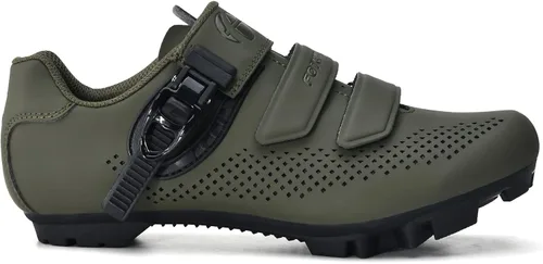 Vista 2 de Zapatos de ciclismo de montaña para hombre y mujer, zapatos de bicicleta MTB compatibles con Shimano SPD con pedales de 2 pernos con tacos, zapatos