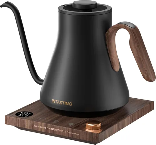 Vista 9 de INTASTING Hervidor Eléctrico, Hervidor Eléctrico de Cuello de Ganso, Control Preciso de Temperatura de ±1℉, Interior de Acero Inoxidable, Blanco