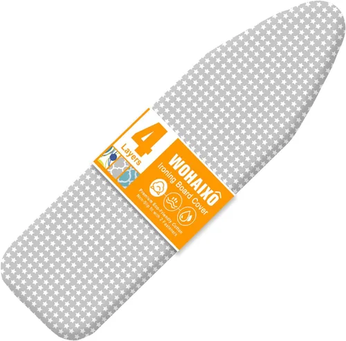 Vista 10 de Funda y almohadilla para tabla de planchar, tamaño estándar de 12" x 42" pulgadas, funda de repuesto para tabla de planchar, cubierta para tabla