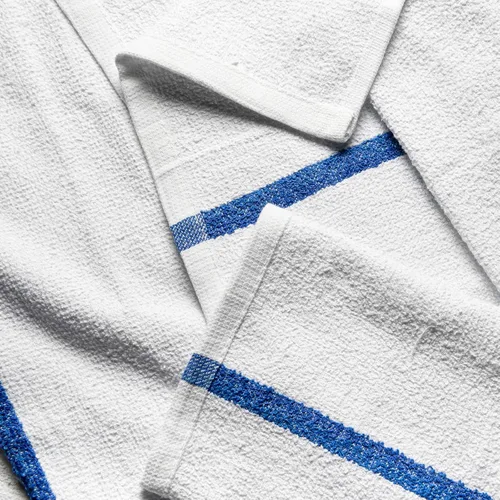 Vista 5 de Terry Bar Mop Blue Stripe [6 Pack - 16" x 19"] Blue Dish Towels for Kitchen, 100% Cotton, Reusable Dish Rags, Ultra Soft, Durable & Quick-Dry