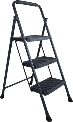 Vista 7 de Elevon Taburete plegable con pedal antideslizante ancho, escalera de acero resistente de 330 libras, 2 escalones