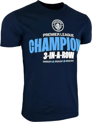 Vista 3 de Camiseta Manchester City para hombre, camiseta de manga corta con licencia M. City Champions