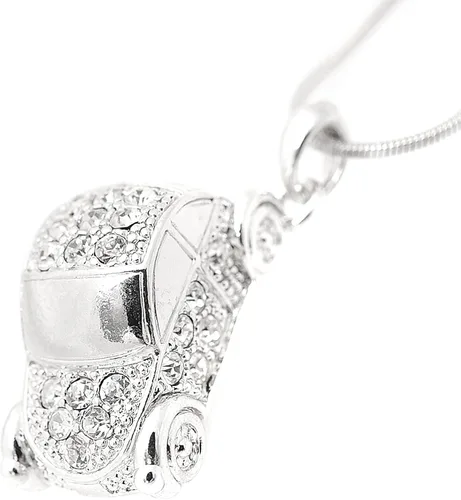 Vista 3 de chelseachicNYC Collar de cristal Volkswagen Beetle Wagon, Metal