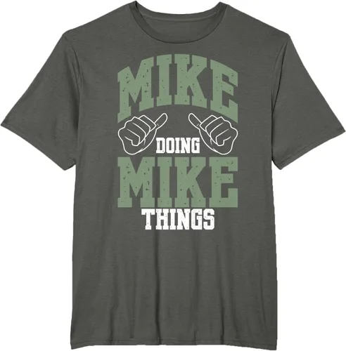 Vista 6 de Camiseta divertida de Mike Doing Mike Things Mike Birthday, Negro