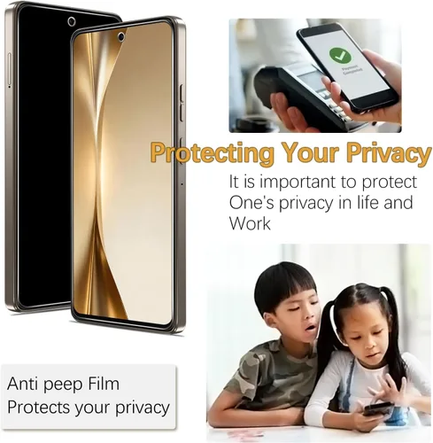 Vista 7 de Paquete de 3 protectores de pantalla de privacidad para Motorola Negro