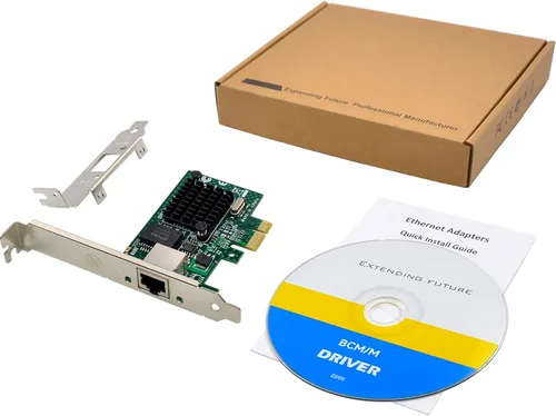 Vista 8 de Adaptador de servidor Gigabit Ethernet PCIe con tarjeta de red PCI-E de escritorio PCI-E de Broadcom NetXtreme BCM5751 10/100/1000 Mbps