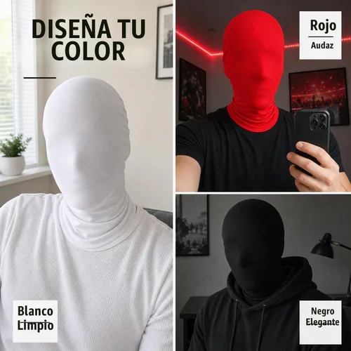 Vista 4 de JEGERMIG Paquete de 2 máscaras de cara completa con capucha para disfraz de Halloween y cosplay