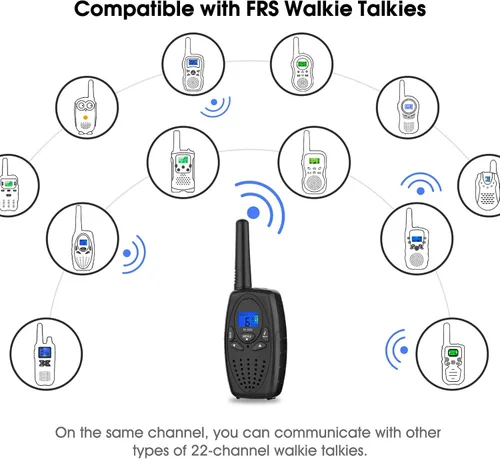 Vista 5 de Walkie Talkies para adultos, Topsung M880 FRS Radio bidireccional de largo alcance con clip para cinturón VOX/Talky de mano con 22 canales 3 millas