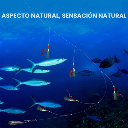Vista 5 de 10 plataformas de pesca de mar preatadas con cuentas luminosas biónicos para insectos voladores, 10