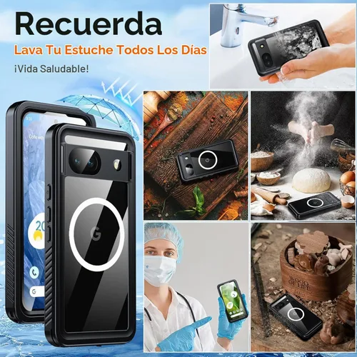 Vista 5 de Oneagle para Google Pixel 10 Pro XL Funda impermeable [Compatible con MagSafe], Funda Pixel 10 Pro XL resistente de 360° [IP68 bajo el agua]