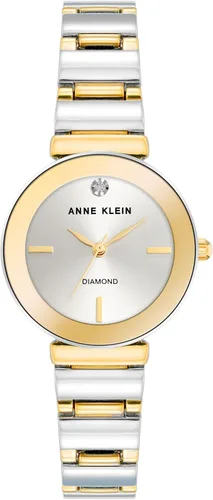 Vista 6 de Anne Klein Reloj de pulsera con esfera de diamante genuino para mujer