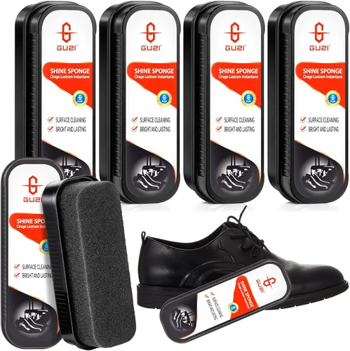 Vista 15 de Loopeer 6 esponjas para brillo de zapatos, brillo instantáneo y portátil, esponja para pulir zapatos para cuero, muebles, zapatos, botas y bolsas