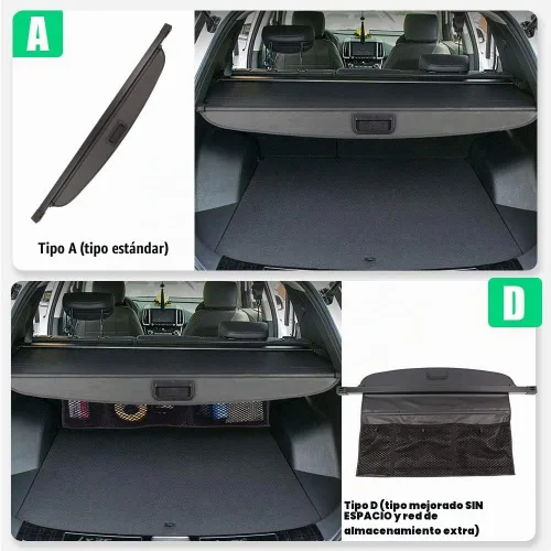 Vista 4 de para Hyundai Tucson Cubierta de carga 2010-2015 Estilo de fábrica, retráctil, color negro, cubierta de seguridad trasera para maletero