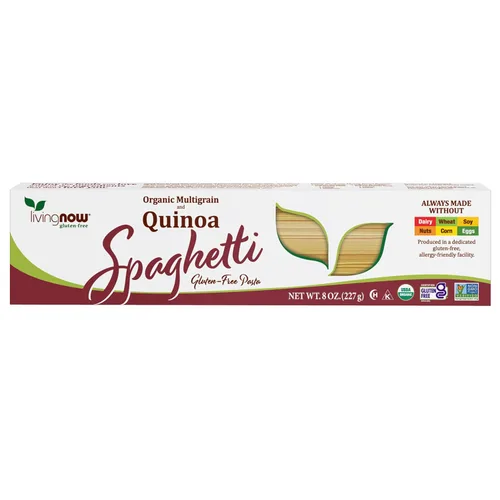 Vista 10 de NOW Foods, Macarrones orgánicos de quinua, sin gluten, sin maíz, pasta de codo sin OMG, 8 onzas