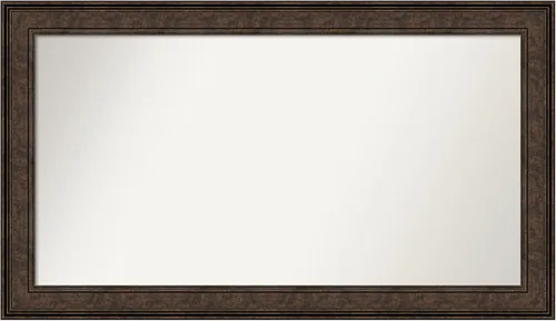 Vista 424 de Amanti Art Espejo de pared personalizado no biselado (25 x 25 pulgadas), marco de bronce acentuado, varios tamaños personalizados, espejo de baño