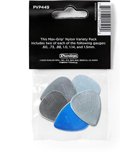 Vista 2 de Jim Dunlop Max-Grip - Paquete variado de púas estándar de nailon, paquete de 12
