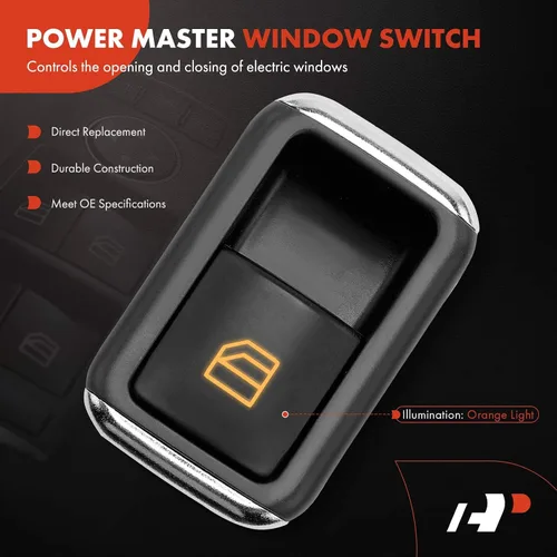 Vista 3 de A-Premium - Interruptor de elevalunas eléctrico delantero derecho o trasero