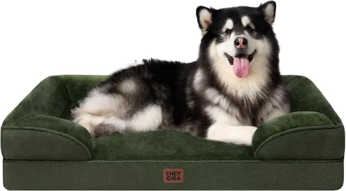 Vista 14 de EHEYCIGA – Cama ortopédica impermeable para perros pequeños, de espuma viscoelástica tipo caja de huevos, con bordes elevados y base antideslizante