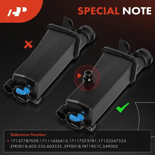 Vista 5 de Tanque de recuperación de expansión de refrigerante del motor A-Premium - Con sensor y tapa [DOHC, 6Cyl 2.2 2.5 2.8 3.0L] Compatible con BMW