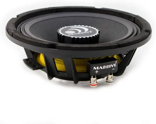 Vista 4 de Massive Audio M8S - Altavoz de rango medio de montaje poco profundo de 8 pulgadas, 300 W máximo, 4 ohmios, diseño delgado, audio profesional de alta