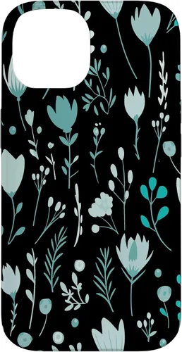 Vista 4 de Teal Floral Flowers Wildflowers Garden Botanical Love Case for iPhone 17