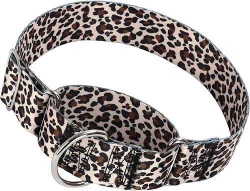 Vista 8 de Collar Martingale para Perro de 1.5 Pulgadas de Ancho - Diseño de Calavera Extra Resistente para Perros Grandes, Collar de Entrenamiento Ajustable
